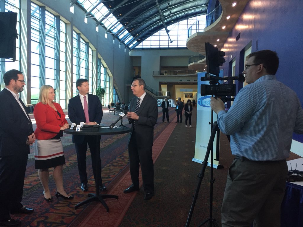 Hello #SanAntonio! Kicking off #RIMS2018 with CEO panel  <a href="/AMBestCo/">AM Best</a> - Greg Hendrick talks shop with his peers