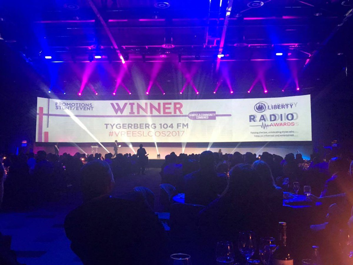 AFRILIVE's tweet photo. So proud that Afri Live Stream was part of this event at the time, and that Radio Tygerberg 104FM was appointed as the winner at the 2018 #LibertyRadioAwards in the best PR stunt for #Vreesloos! @Tygerberg104fm https://t.co/OJKMngy75R