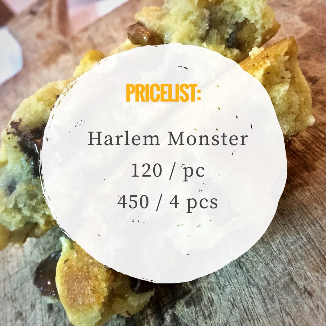 madbatteranddo's tweet photo. Harlem Monster is coming your way! Indulge the bigger &amp; heavier version of the #HarlemCookiebyMBD. ⚠️WARNING: It’s dangerously addictive! Order yours now 👻😛 https://t.co/iVxZBr9Gmm