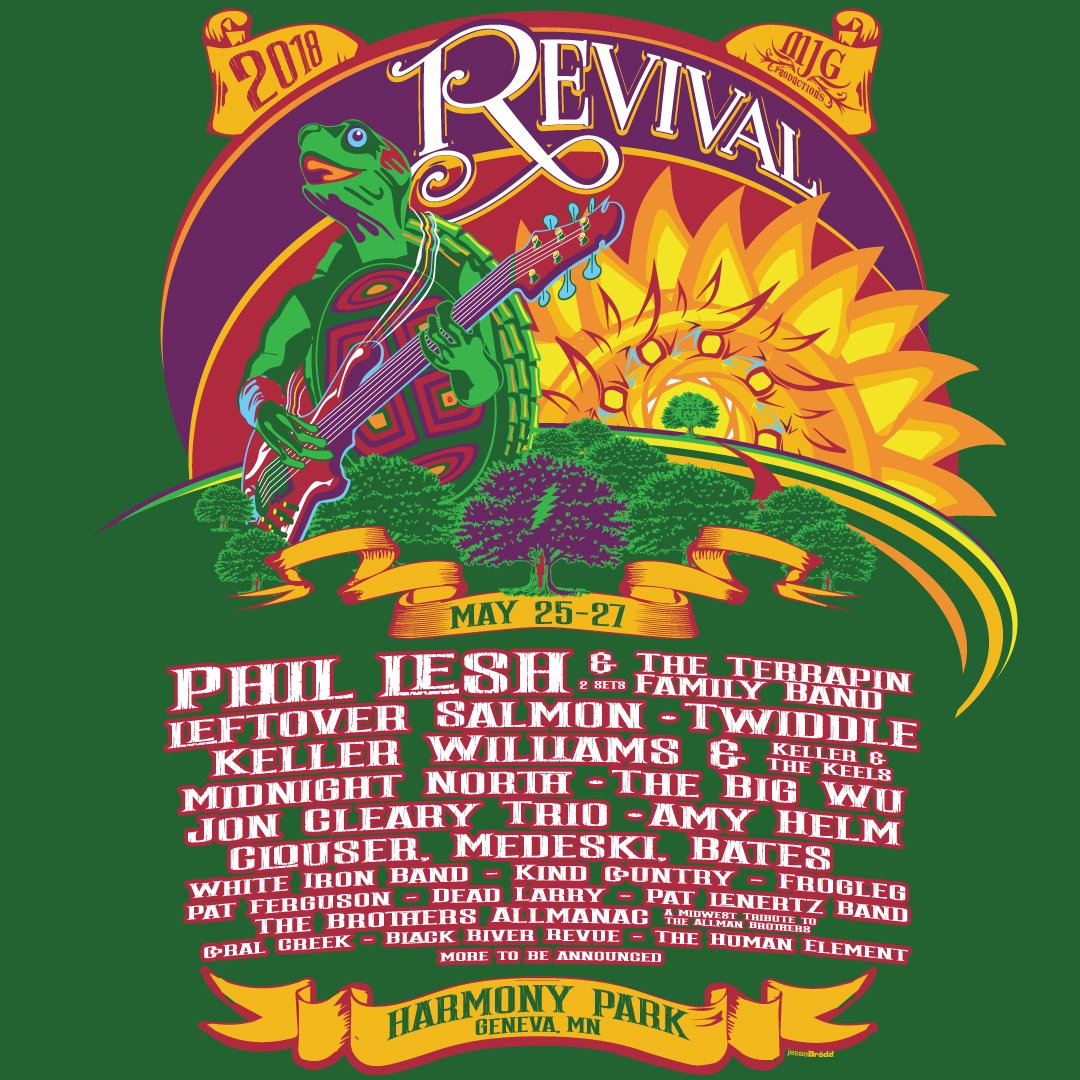 LeftoverSalmon's tweet photo. So you know we're hitting Red Rocks with our buddy Phil on May 4th, but did you know you'll get another chance to see us together at Revival Fest? Stellar lineup from the team in Minnesota, get your tix now: https://t.co/4cCQi7hq3C https://t.co/4yQl0Z3RxL