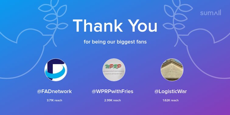 MHNetwork's tweet photo. Our biggest fans this week: @FADnetwork, @WPRPwithFries, @LogisticWar. Thank you! via https://t.co/mKKgYpDijK https://t.co/vmcTTyzAMl