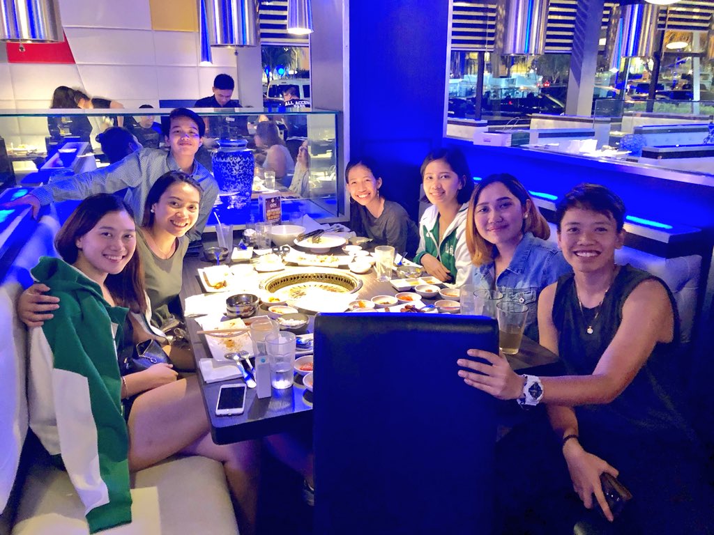 Had an awesome dinner 💚 Congratulations Lady Spikers! Tandaan nyo parati na proud kami sa inyo. Night y’all!
