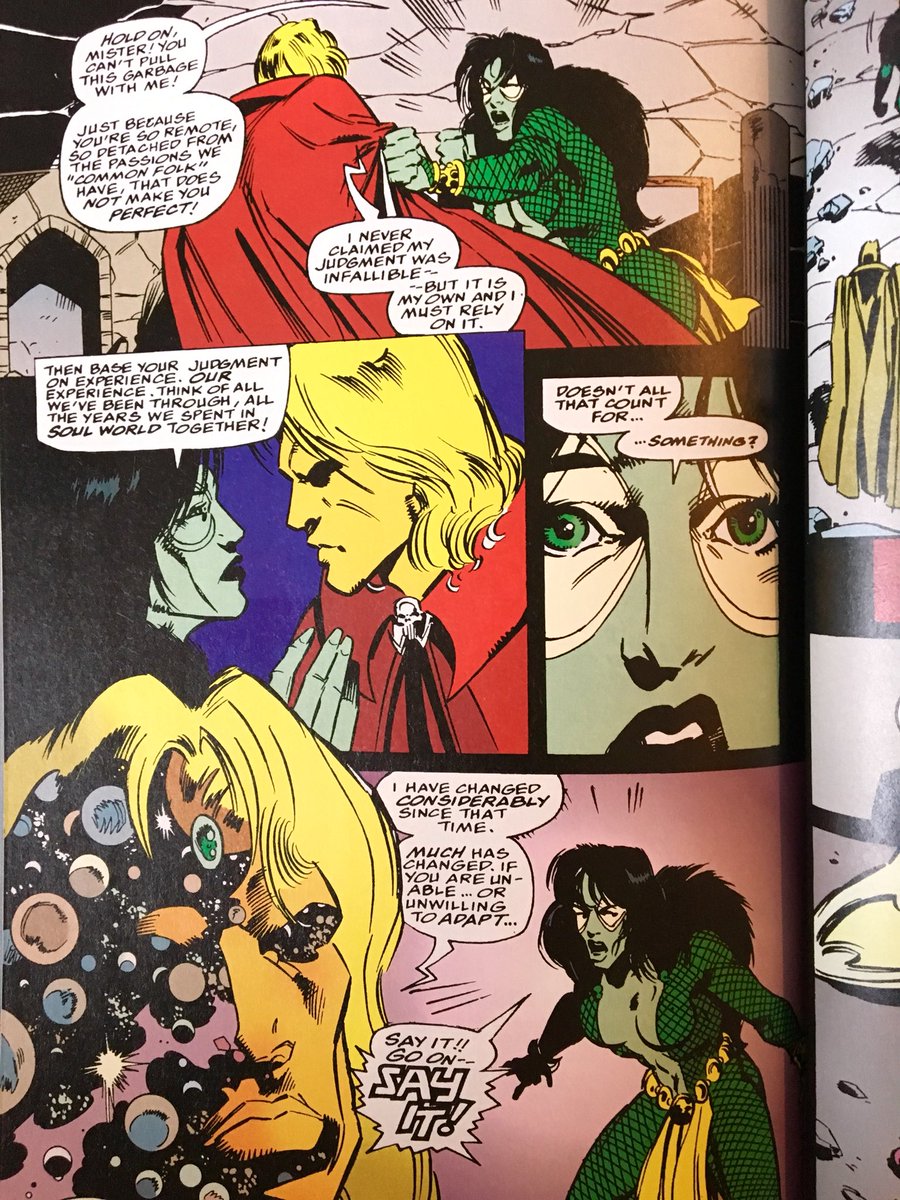 It is fascinating to think about the time #AdamWarlock and #Gamora had together in the #SoulWorld...#Avengers Annual (#7, 1977) to #InfinityGauntlet (#1, 1991).

#WarlockandtheInfinityWatch (#40, 1995)

#JohnArcudi #PatOlliffe #JimStarlin #GeorgePerez #JoeRubinstein #MarvelCosmic