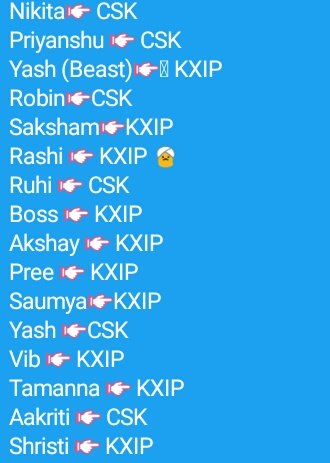 Akshay_Brigade's tweet photo. #IPLPREDICTIONGAME
#IPL2018 CSK ๐ KXIP GAME 12 https://t.co/KbQA51suqT