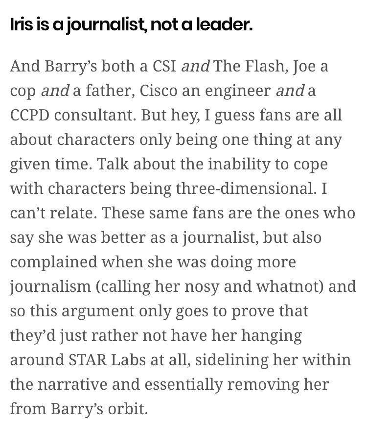 solasregrets's tweet photo. .@FLASHtvwriters @chipeyt @TheJudalina @TheCW @CW_TheFlash It’s absolutely tragic when a racist fan tries to use a reviewers’ words about Ralph and turns them on Iris WestAllen, like she hasn’t read that same critic’s opinion her transparent behavior. https://t.co/RIFI8FLqOe https://t.co/y43h9kkYGy