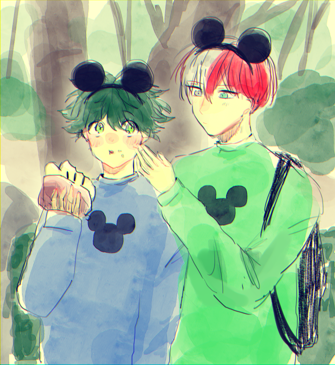 #轟出版深夜のお絵描き一本勝負 
お題「夢の国」
若干遅刻してしまいました…
夢の国に来た轟出ちゃん 