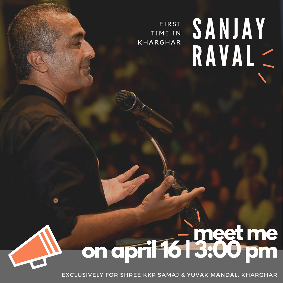 MeSanjayRaval's tweet photo. I am going to #NaviMumbai tomorrow to meet and speak at the Shree KKP Samaj &amp; Yuvak Mandal, Kharghar. #FearlessLife #Suvichar #SanjayRaval #Kharghar #Gujarati https://t.co/PcEIepmnoU