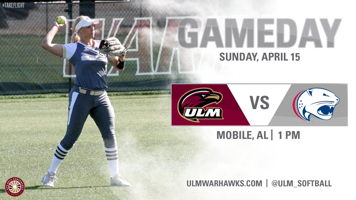 ULM_Softball's tweet photo. Warhawks are back in action, today! First pitch for today's rubber game in Mobile is set for 1 p.m. #ULMvUSA #TakeFlight #TalonsOut https://t.co/BsCP3uBmf7