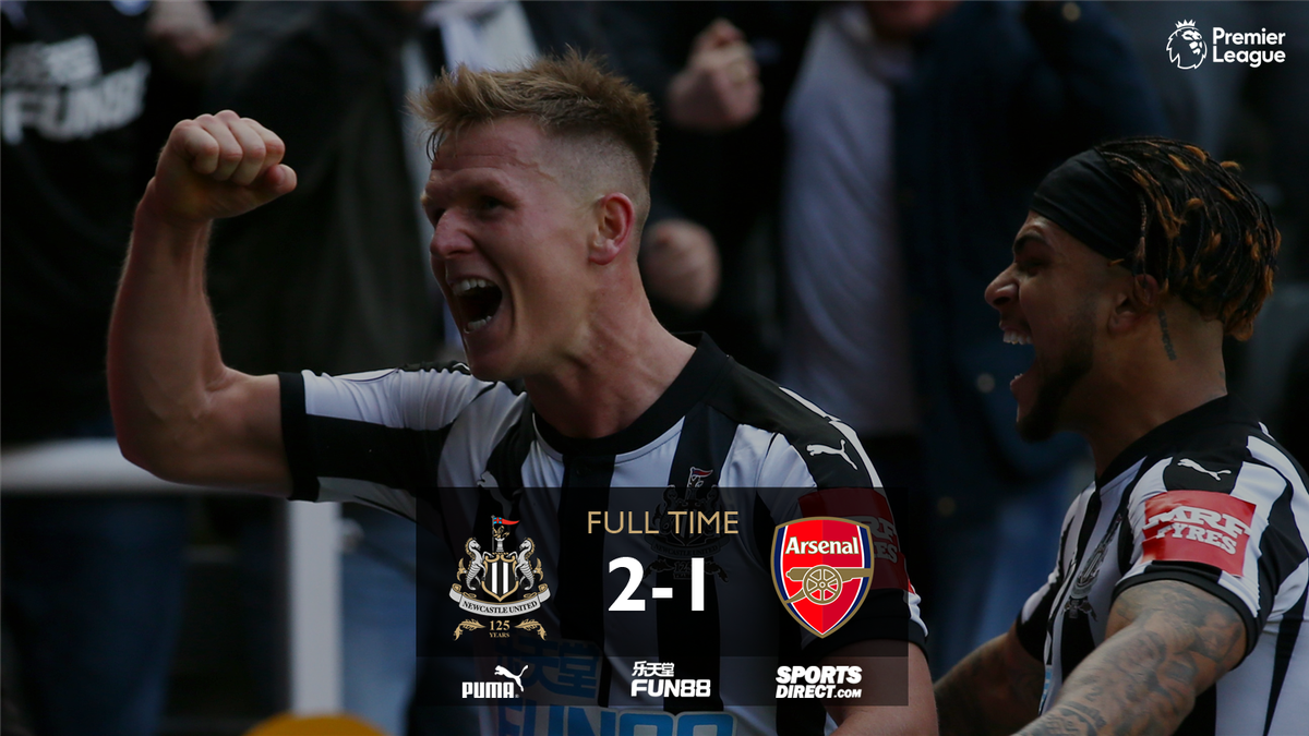 NUFC's tweet image. FULL TIME Newcastle United 2-1 Arsenal

Matt Ritchie nets the winner as the Magpies come from behind to win a fourth successive @premierleague game!

Reaction to come at nufc.co.uk. #NUFC