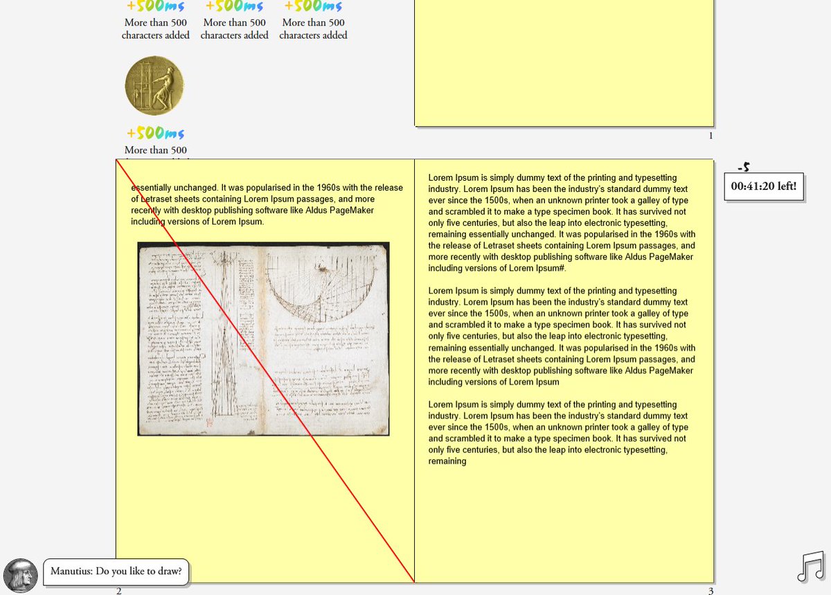 'Publish or Perish - "Desktop Publishing Made Challenging"' is a gamified, tongue-in-cheek take on the desktop publishing experience, by <a href="/p_dpa/">P—DPA</a> - ft. timed elements, arbitrary points, and surprise interventions by onlooking editors(?) Expect the unexpected publishorperish.pro