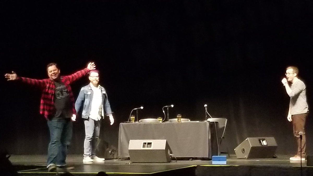 WhatACasHole's tweet photo. Great shows guys! @MBMBaM @TheZoneCast good luck in Houston https://t.co/yAzSurRJMA