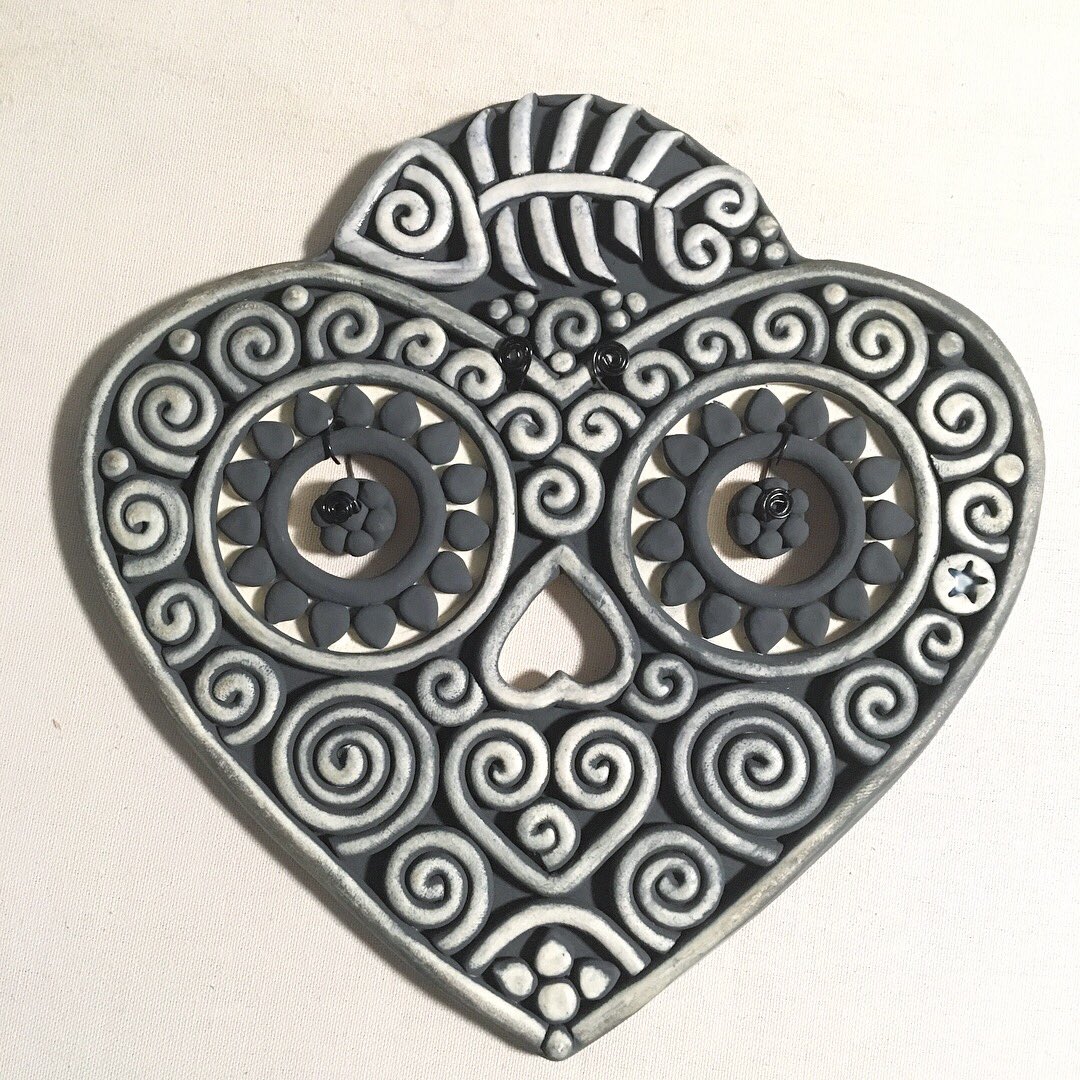 LoriDawnCeramic's tweet image. #pices 10”W wall hanging 
💜♓️💜
#loridawnceramics