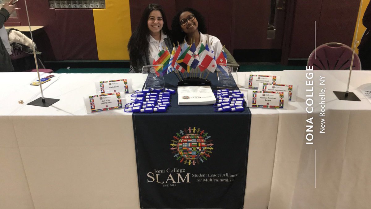 IonaResLife's tweet photo. Come visit RA Tamara and future RA Jasmine at the Student Life &amp; Success Fair in the Mulcahy Gym and learn all about @ic_slam! #MakeIonaYourHome #ICAcceptedStudentsDay2018 https://t.co/ntnHi5BYte