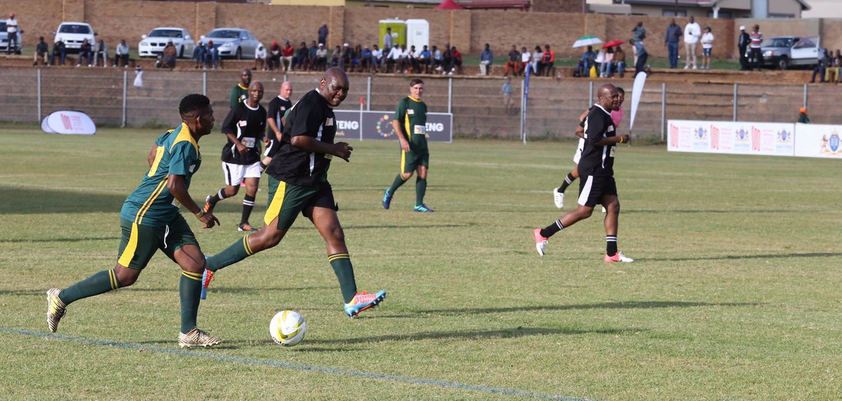 GautengProvince's tweet photo. #PSCG18 And it's game on ! ⚽️⚽️⚽️The Premier's 11 versus @DavidKekana 11 Promoting unity in diversity through the game of football https://t.co/lo1AAwQI7w