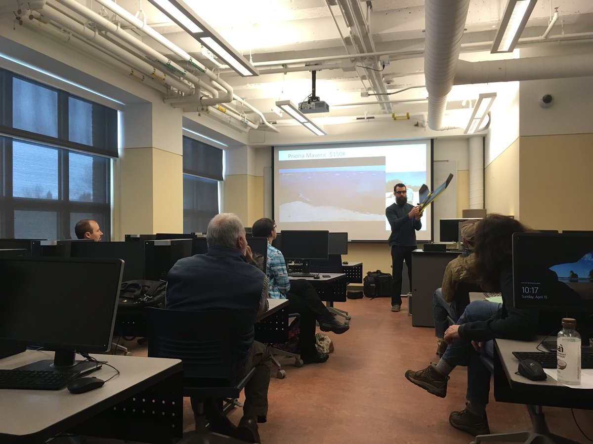 AndyWGettysburg's tweet photo. Drone workshop underway at #NEAFWA2018 with @jarlathond https://t.co/sFdr3Y99dM