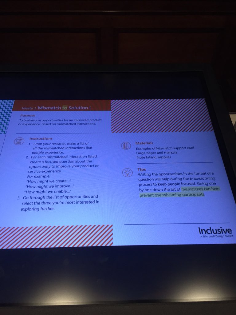 dianholton's tweet photo. A digital version of the @MicrosoftDesign Inclusive toolkit by @katholmes @KrisWoolery + team is showcased in the #DesignAccess exhibit at @cooperhewitt ✨ See/hear Kris talk about it at the 2017 @AIGAdesign conference:  https://t.co/7rLFwaYKVY https://t.co/rYGj3YyNQH