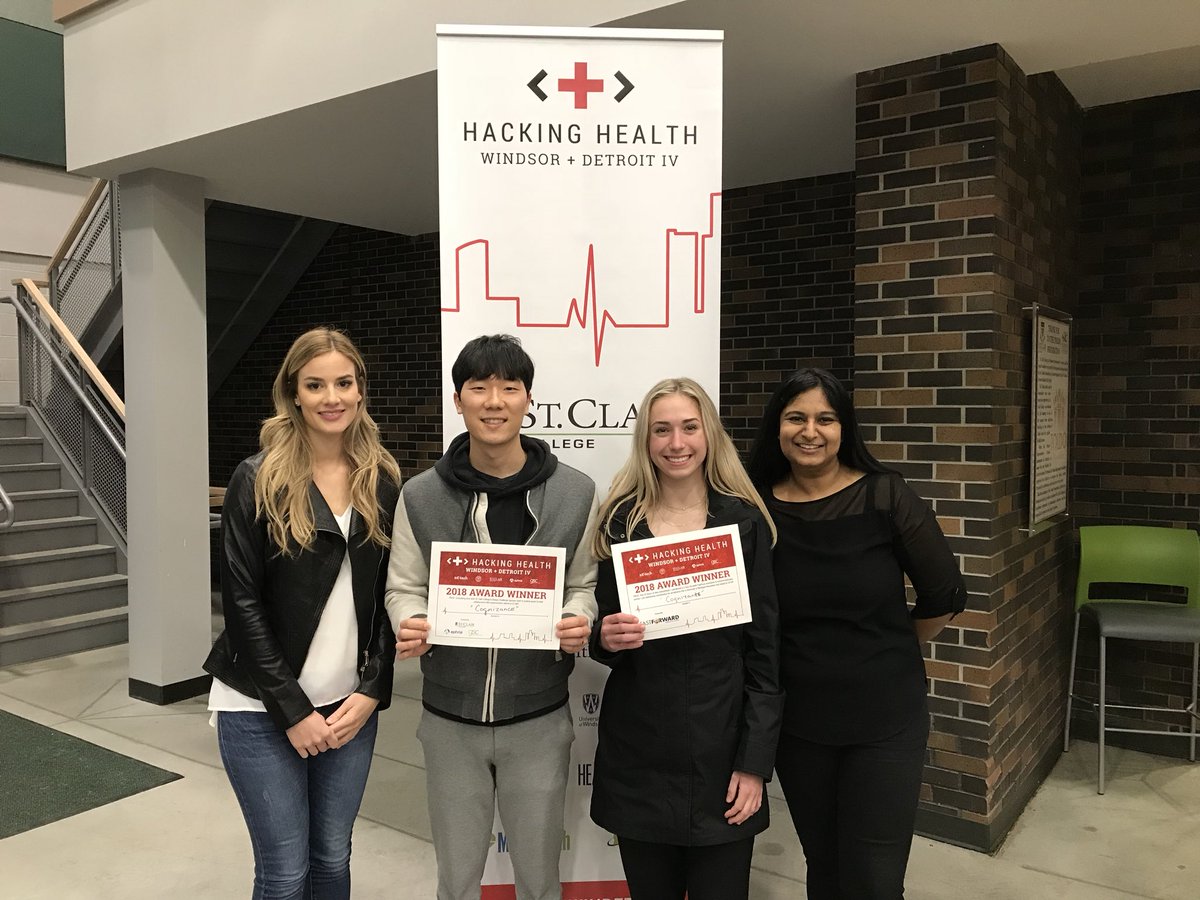 IrwinDSimon's tweet photo. Thank you to all of the participants who came out for the 4th Windsor-Detroit Hacking Health competition! We had the pleasure to judge the final pitches which included some amazing solutions for our healthcare challenges! #hhwindet @crossborderHH https://t.co/VxPl3nM4Hm