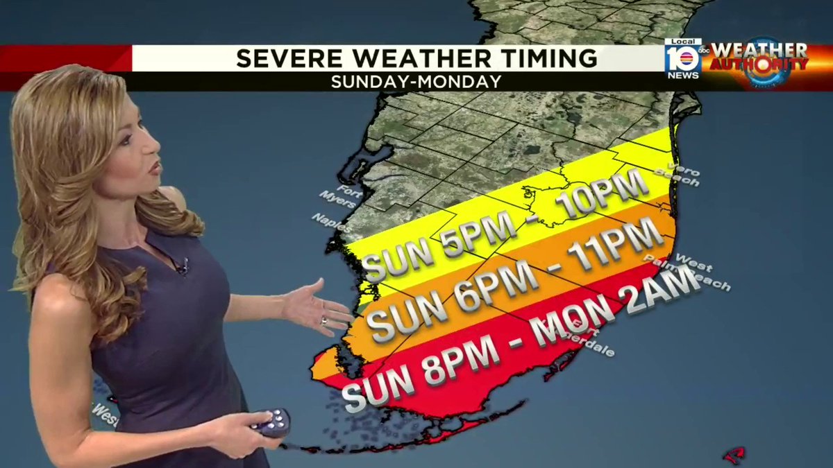 Severe storms expected to hit South Florida Sunday night bit.ly/2IYsaqd https://t.co/xn01SKeqo4