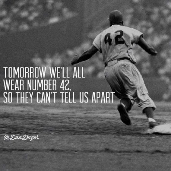 BasebaIlKing's tweet photo. This is so legendary. Happy Jackie Robinson Day Everyone! ⚾️❤️ https://t.co/6FiVwbG6Mr