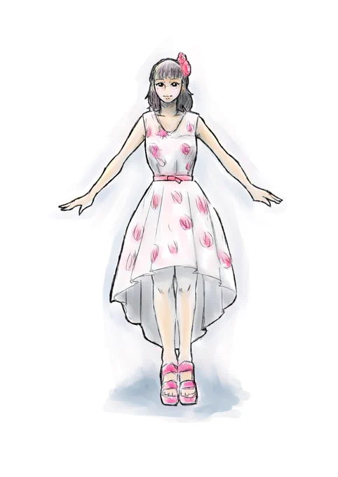 トークパートの衣装こんなだったな～っていうの記憶が残っているうちに…ピンクのいっぱいついていたやつもう覚えてない…w#メルボヤ 