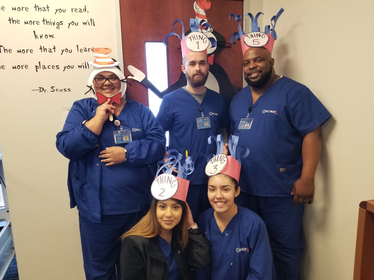 ConcordeCareer's tweet image. #NationalLibraryWeek2018 took on a #DrSeuss theme at #ConcordeGrandPrairie! How did you celebrate the ways #LibrariesLead? #DFW