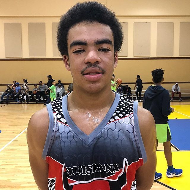 Future150's tweet photo. 2021 PF/C of the Louisiana Bulls has an excellent game this morning, grabbing every offensive board and doing everything he could for his team! Very high motor player! #maineventatl https://t.co/z4AZ6580lU