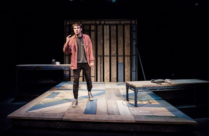 Alphabetti's tweet photo. This week at Alphabetti: Fresh from London's @Ovalhouse &amp; touring nationally, @JE55EFOX leaps between past, present &amp; future, Berlin, London &amp; Rome in #ThisRestlessState. Join us Tues. till Friday for critically-acclaimed tales of family, love &amp; nationhood https://t.co/YKQVQdTs23 https://t.co/ZrRQwoTrd0