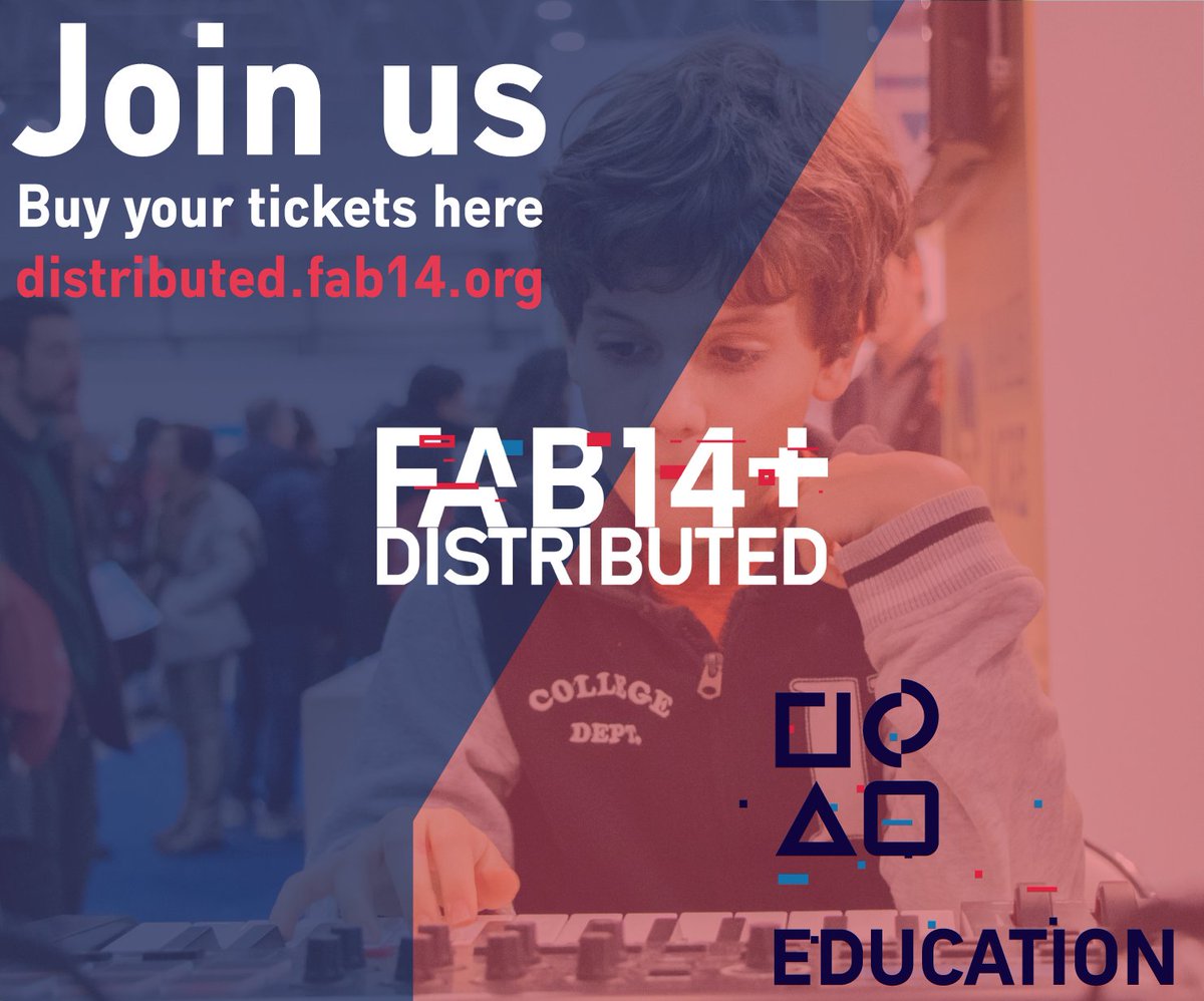 Fab14France's tweet photo. 🔵 #FAB14DISTRIBUTED 🔵
TOPIC 1/8:
EDUCATION - FabLabs are learning environments, in which anyone can make (almost) anything.
Let's see here program and registration : https://t.co/udVV0H8O8M
#Fab14France #Fab14 #FabDistributed https://t.co/z1IhQAkCjT