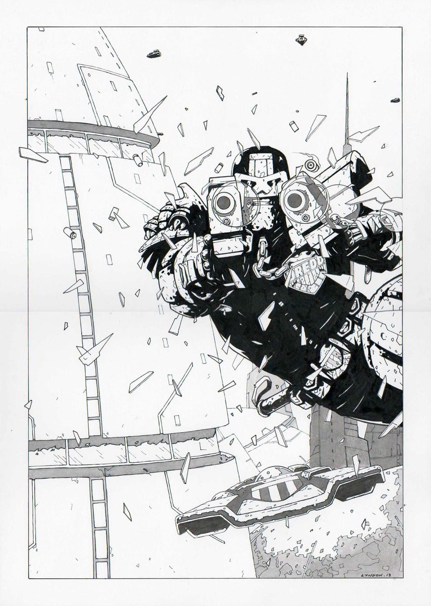 LyndonWebb6's tweet photo. Latest Dredd commission @2000AD  @dredduniverse @dreddverse_  @JudgeDredd @garbs75 https://t.co/o4bU1Q9se8