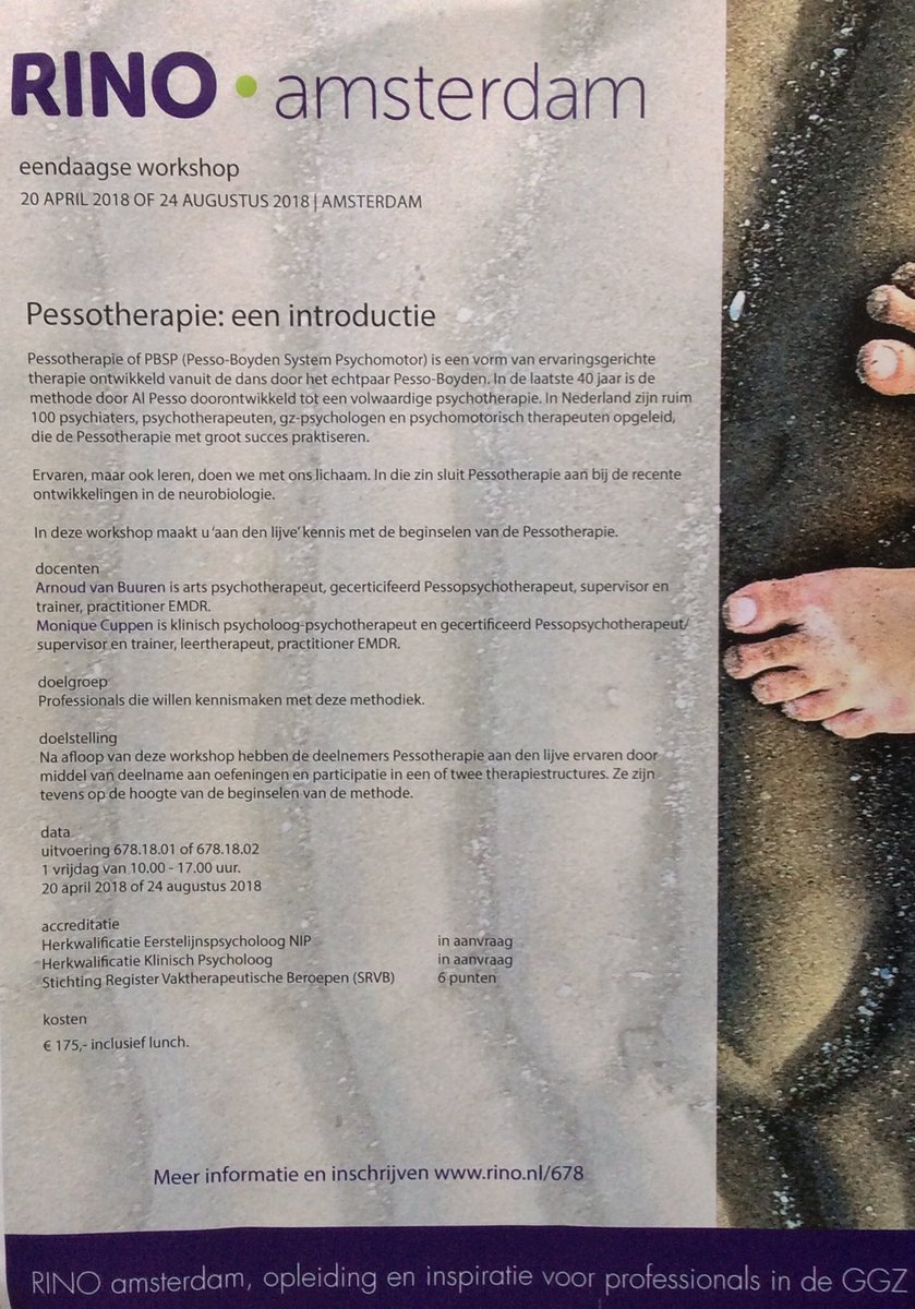 PessotherapieNL's tweet photo. #psychotherapie #psychomotorischetherapie #lichaamsgerichtetherapie #RINO Kennismaken met lichaamsgerichte therapie in Amsterdam RINO https://t.co/UuQHqYLzNd