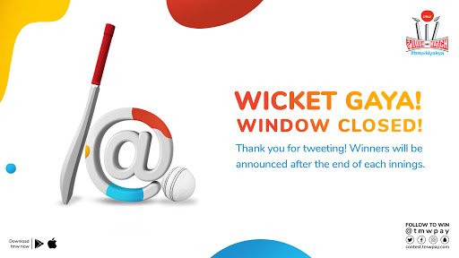 ✋ …we have all your tweets! Now we’ll go through all your #tmwkiyakya tweets and find the lucky winners!  

Play on to win up to ₹1Lakh in each match! 
#Contest #ContestAlert