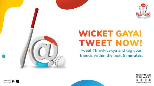 😱 Here goes the 4th wicket of the innings! You now just have 5 minutes to tweet #tmwkiyakya and tag your mates.

#T20 #ContestAlert #WicketGaya