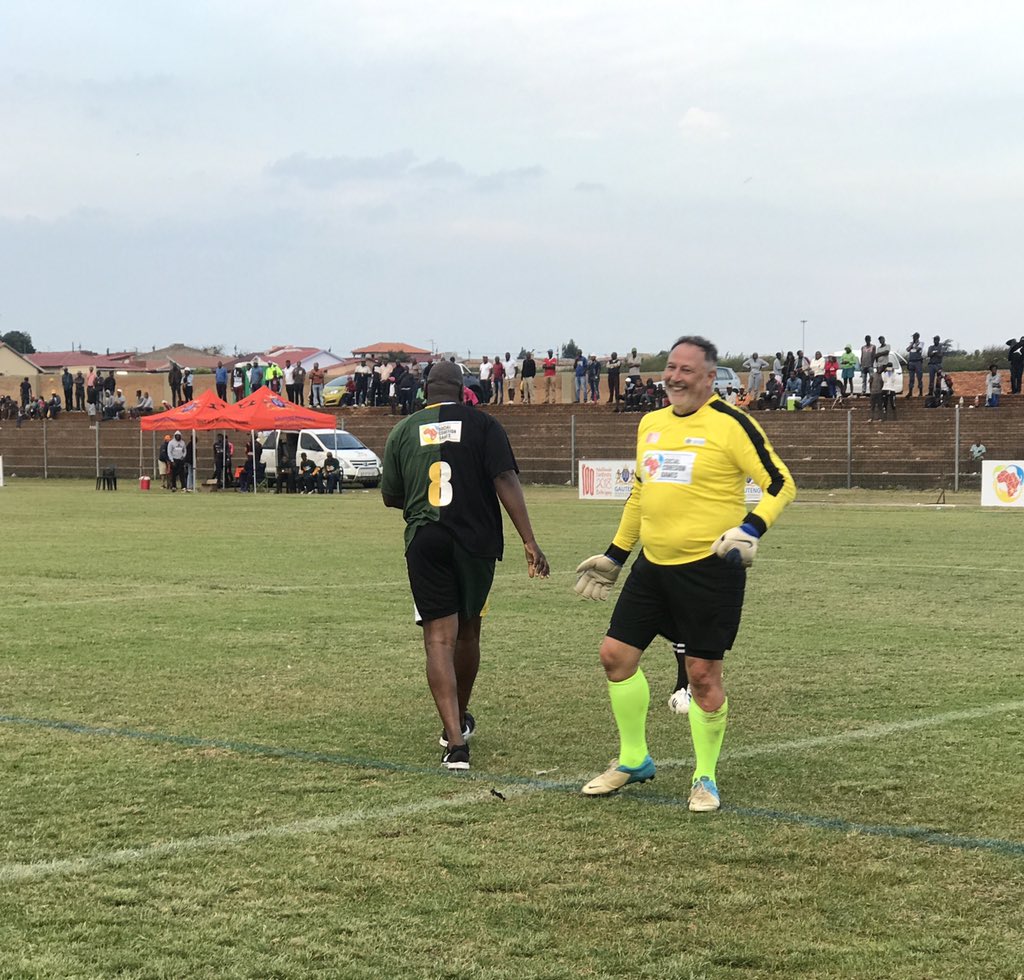 GautengProvince's tweet photo. #PSCG18 Premier took two penalties against Stephano Vigoriti and @djcleo1 and he scored !!👏🏽👏🏽⚽️⚽️⚽️ @PREMIERSCG https://t.co/QYXWonk8S2