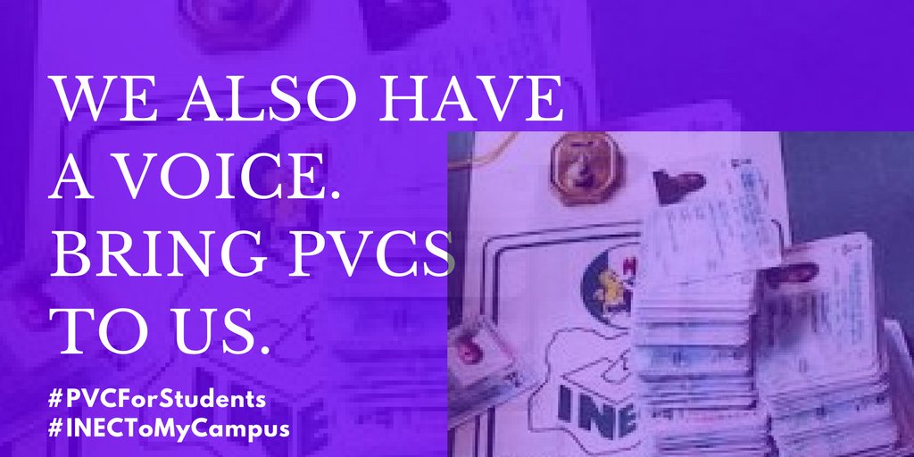 _stillgrowing's tweet photo. The banks I believe have something to gain if students have regulated ID cards.
Why not support us on this.
#PVCForStudents
#INECToMyCampus https://t.co/glInGlwjzK