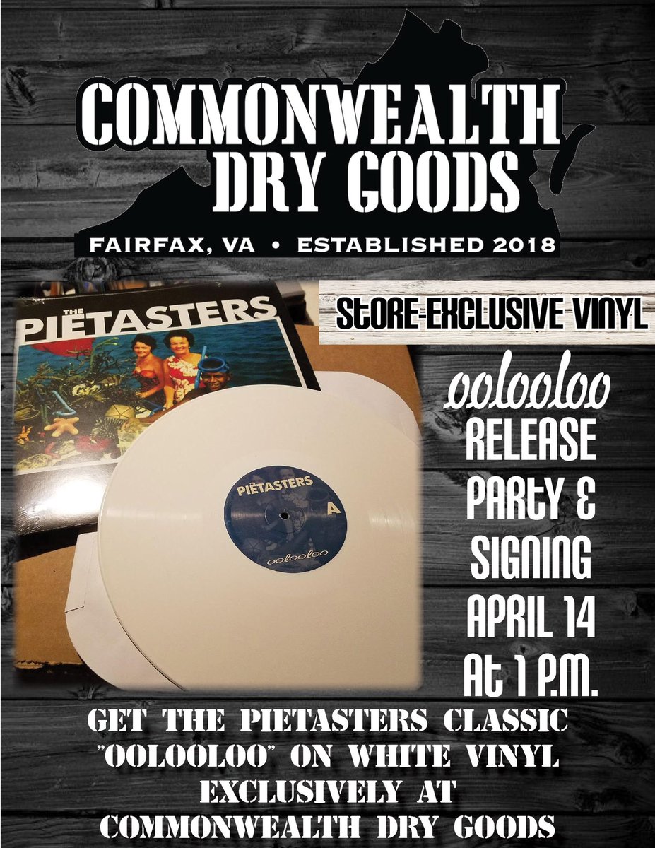 pietasters's tweet photo. Thanks @chaddukes @CWdrygoods for the incredible time yesterday. You’ve got a great store and a hardworking crew! Was an honor to celebrate the vinyl release of #Oolooloo at your new venture. https://t.co/6gtJHGW92I