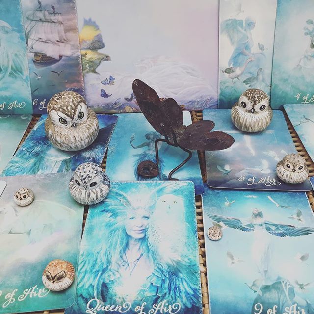 story_witch's tweet photo. Air is my strongest element (and so very grateful that mercury has turned direct today). #herecomesthesunwitches #airelemental .
.
.
.
.
#thegoodtarot #thegoodtarotdeck #ihavethisthingwithowls #metalbutterfly #airisstrongwiththisone #eclecticwitch #moons… https://t.co/JXzfCusZn7 https://t.co/Uja4APZQYB
