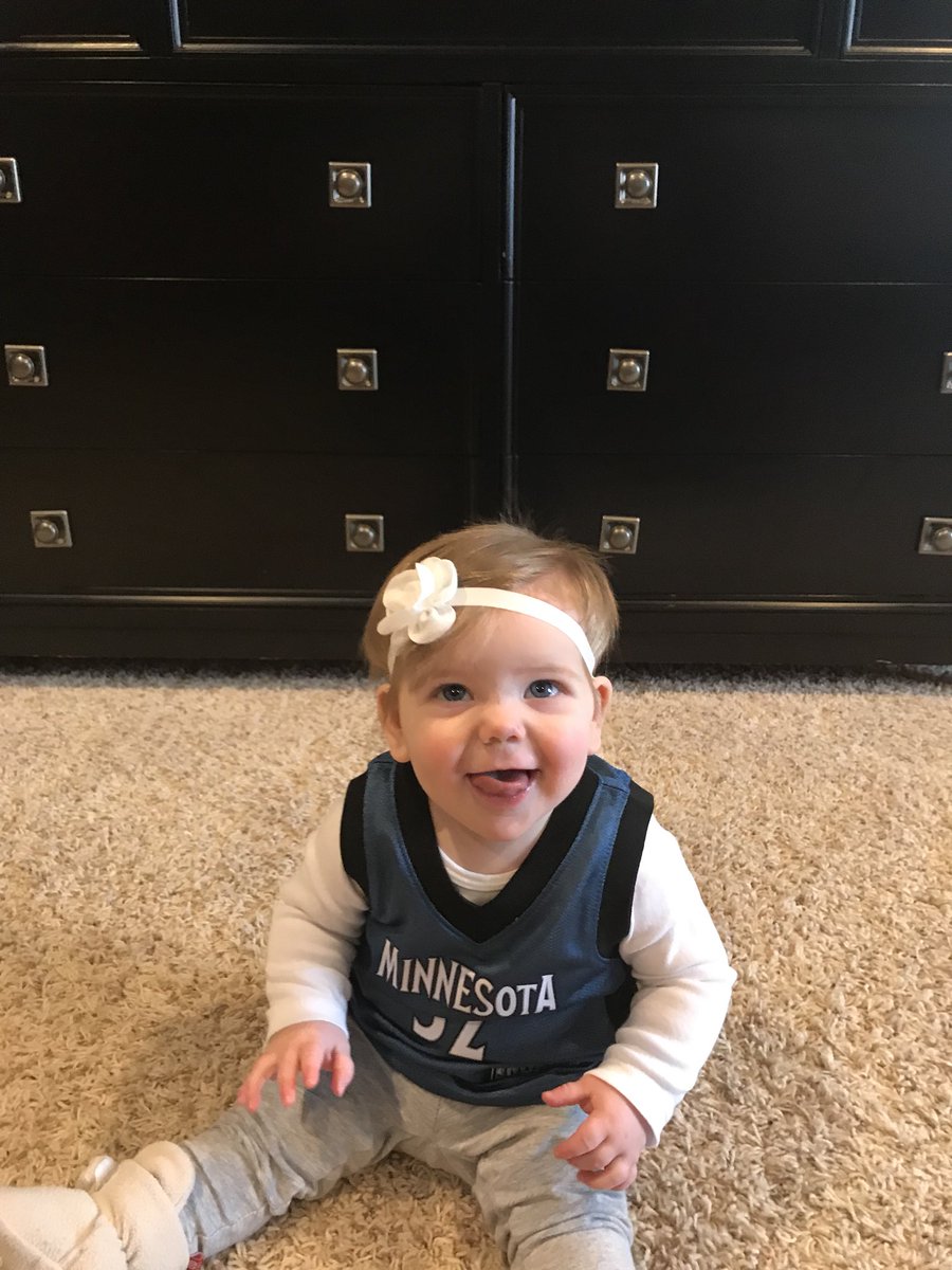 lund_eric's tweet photo. @Timberwolves @KarlTowns Sawyer is ready for the big game! https://t.co/5wMHUUKhGf