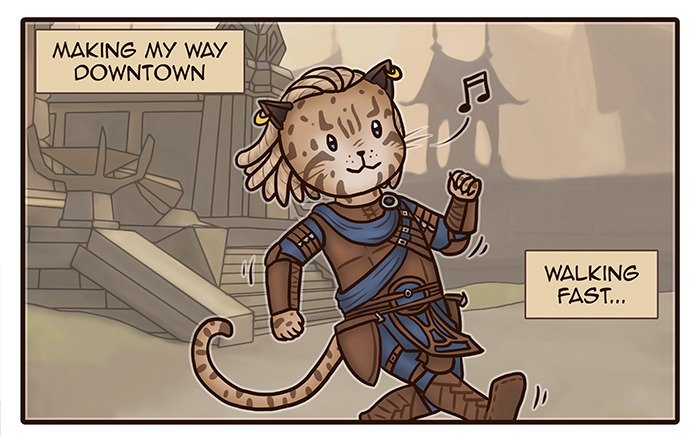 TESOnline's tweet photo. When you’re popular but you just want to get to the bank.

#ESO #fanart by @Isriana_Art (Source: https://t.co/uQZyKPpqQE) https://t.co/2lVzc92FPK