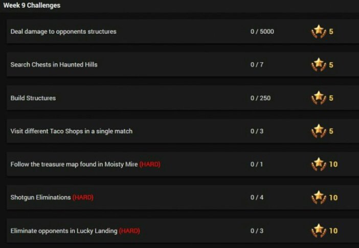 Fortnite_ES_'s tweet photo. Se han filtrado los desafíos de la semana 9 de esta temporada! 😊 https://t.co/HWxkCC8Tj1