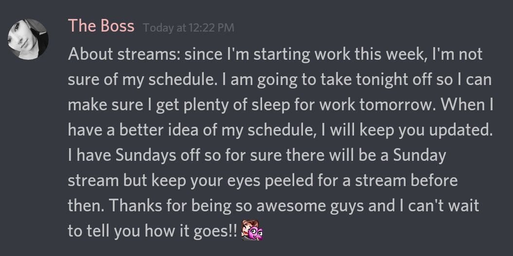 Tiamonstrr's tweet photo. Work week starts tomorrow morning!! 😁
About streams this week: https://t.co/1fc8UT4pmD