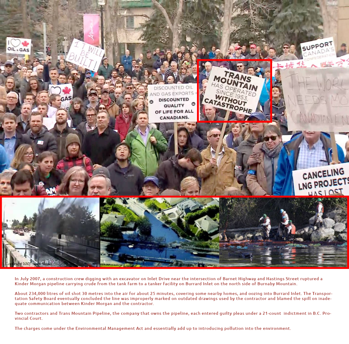 pixelpump's tweet photo. Catastrophe? I'm pretty sure this would qualify. #TransMountain #kindemorgan #pipelines #environment #britishcolumbia #vancouver #transmountainpipeline #environment #environmentaljustice #EnvironmentalSafeguards #burnaby #tarsands #oilsands #alberta #canpoli #trudeau https://t.co/1v3csK9vOq