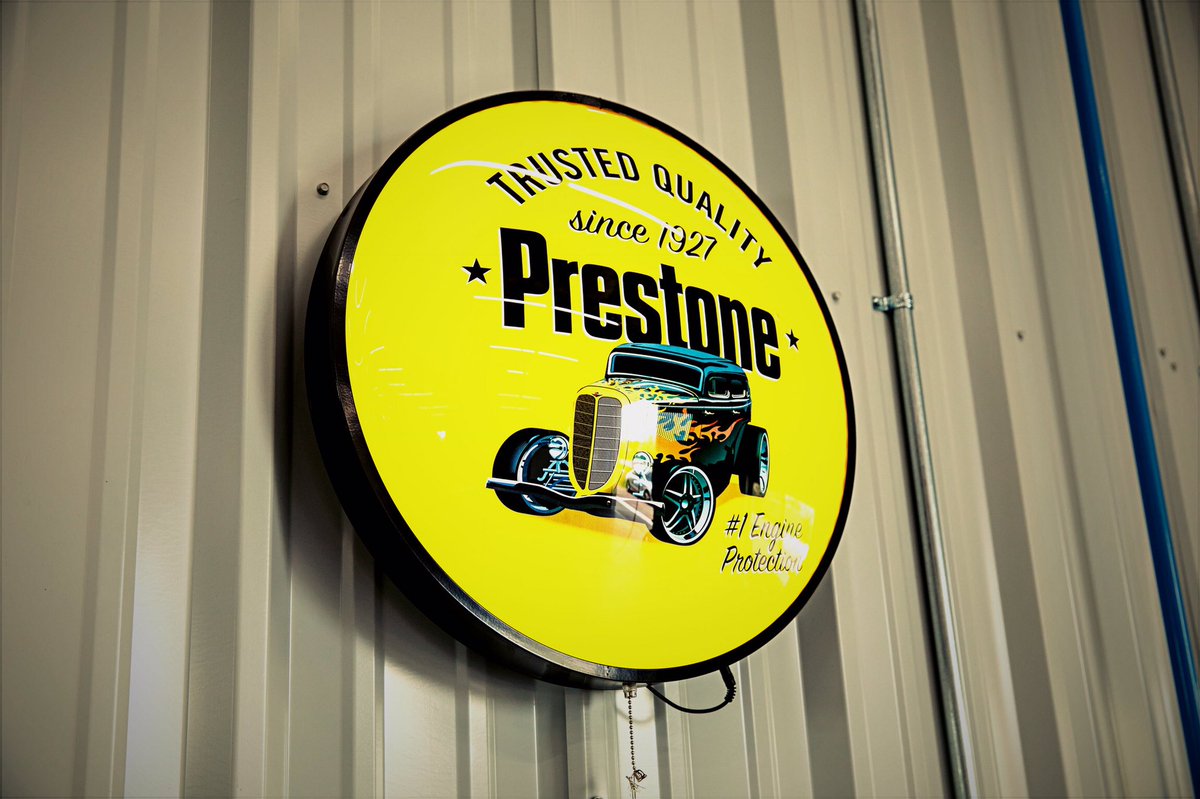 PRESTONE's tweet image. Keeping things mighty and bright since 1927. #prestone #since1927 #garagesign #ledsign
