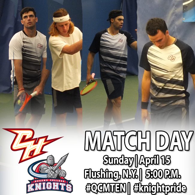 QCKnights's tweet photo. We're ready to roll as #QCMTEN hosts Chestnut Hill this evening with a 5 p.m. start time at the QC Tennis Center! Enjoy some Sunday evening tennis under the lights as the Knights gear up for this weekend's ECC Tournament!
#knightpride https://t.co/Vly1WiuFu6