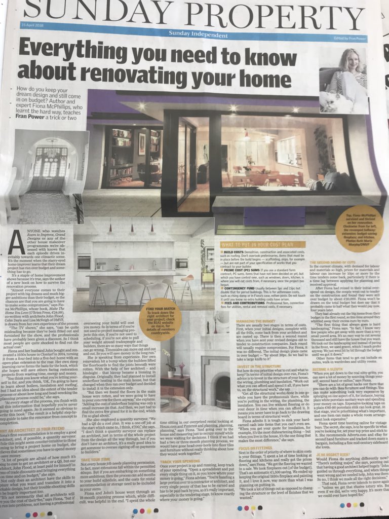 Delighted to be part of the feature in the Sunday Independent today, thanks to @fionamcp

#Ecointeriors #Ecoexclusive #Kitcheninspo #Newkitchen #Extension #Renovation #DMVFarchitects #Published #Sundayindependent #Santry #Dunlaoghaire