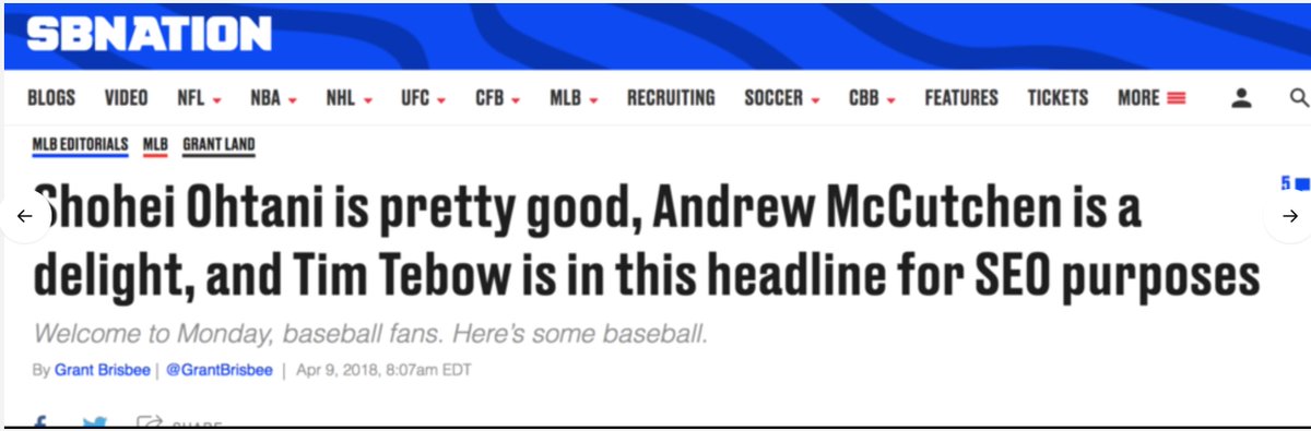 trafficlab_ol's tweet photo. This is so good, we love this kind of #humor #SEO #Headlines #BaseBall #SearchMarketing @GrantBrisbee https://t.co/HLfJL4XDLe