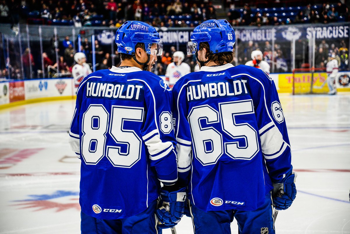 SyracuseCrunch's tweet photo. We are auctioning our game-worn Humboldt jerseys to raise money for @STARSambulance.

STARS Air Ambulance used three aircrafts to transport four patients to area hospitals following the tragic Humboldt Broncos bus accident.

Auction → https://t.co/MrPKX6CoIH https://t.co/MnucNLBBb7