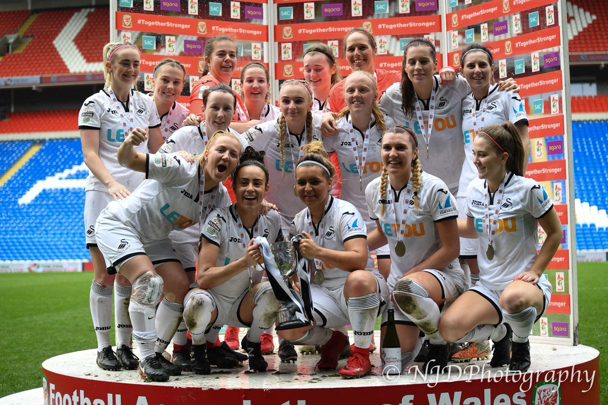 Massive congratulations to @SwansLadies on winning the FAW Women’s Cup. Amazing come back deserved the won #champions @theWPWL @TBGWales @SheKicksNews @womensfootiemag @womensfooty_uk @wssmagnews