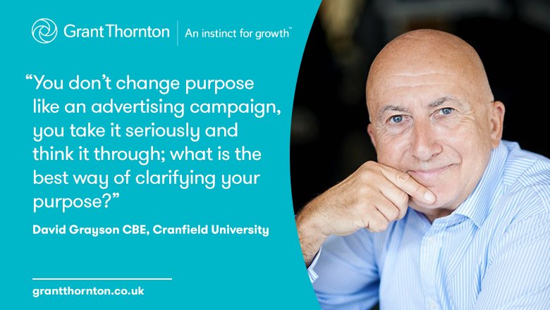 RT <a href="/GrantThorntonUK/">Grant Thornton UK</a> Businesses actively looking for their purpose should take a moment to pause and think before rushing in. Read write-up of the conversation on #purpose between @cranfielduni's <a href="/DavidGrayson_/">David Grayson</a> and <a href="/romanovsun/">Sacha Romanovitch</a> ow.ly/qXPe30jtJ06   x.com/GrantThorntonU…