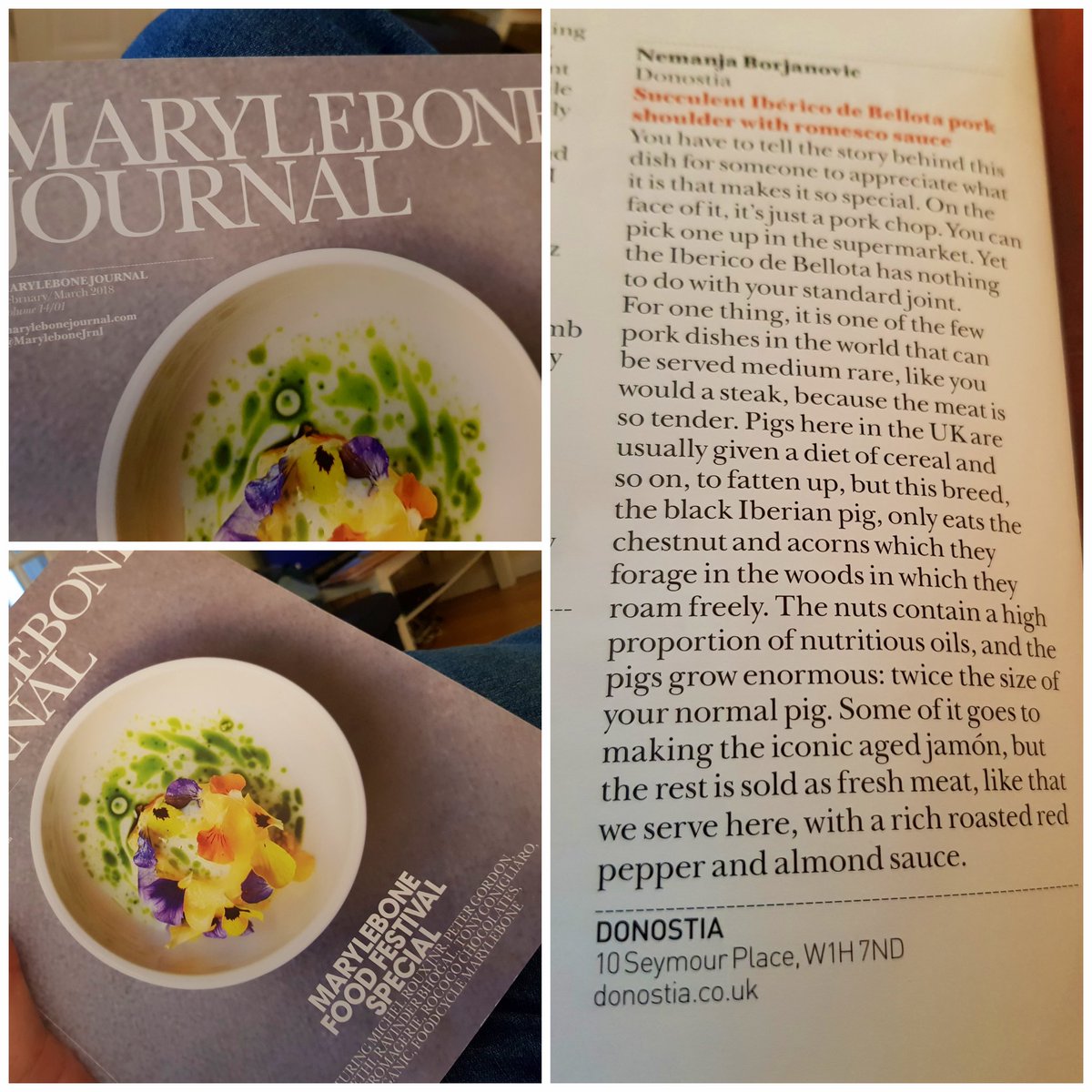 Very interesting words at <a href="/MaryleboneJrnl/">Marylebone Journal</a> said by Nemamja Borjanovic from <a href="/DonostiaW1/">Donostia</a>  about why Iberian pigs make the difference to the qualify of the meats. Well done my friend <a href="/MrTxuleta/">Nemanja Borjanovic</a> #jamonculture #meatlover #marylebone