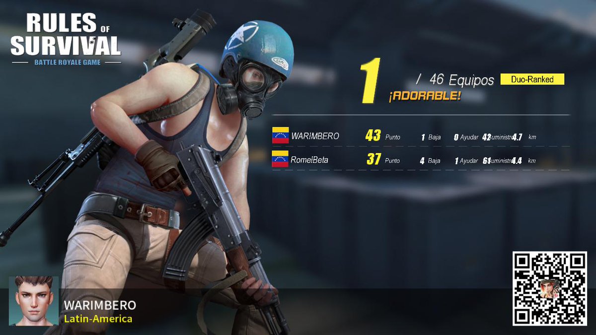 SamuelRinconCFC's tweet photo. #RulesofSurvival https://t.co/vy0f4nWxEl